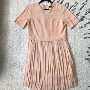 Pleated chiffon dress